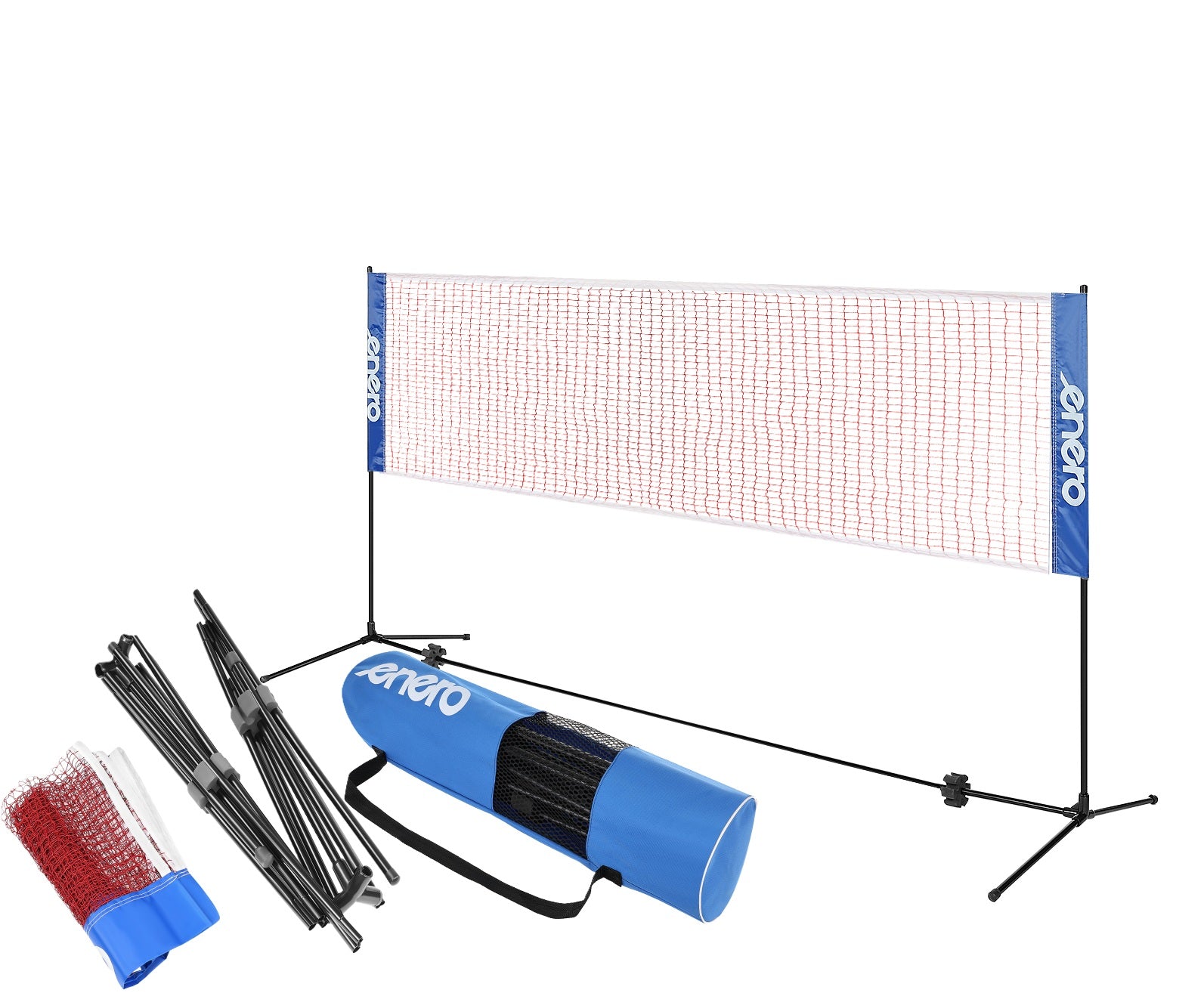 Fileu volei, tenis, badminton, Enero, inaltime reglabila 90-155 cm, cadru metalic, plasa poliester 310 x 76 cm, geanta depozitare inclusa Fileu volei, tenis, badminton, Enero, inaltime reglabila 90-155 cm, cadru metalic, plasa poliester 310 x 76 cm, geanta depozitare inclusa